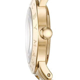 Marc Jacobs Amy Glitz Black Dial Gold Steel Strap Watch for Women - MBM3334