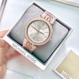 Michael Kors Darci Rose Gold Dial Two Tone Steel Strap Watch for Women - MK4327