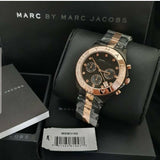 Marc Jacobs Blade Chronograph Grey Dial Two Tone Steel Strap Watch for Women - MBM3180