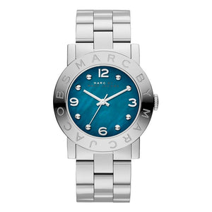 Marc Jacobs Amy Blue Dial Silver Steel Strap Watch for Women - MBM3274