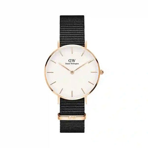 Daniel Wellington Classic Petite Cornwall White Dial Green NATO Strap Watch For Women - DW00100253