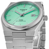 Tissot PRX Powermatic 80 Automatic Mint Green Dial Silver Steel Strap Watch for Men - T137.407.11.091.01