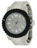 Emporio Armani Bracelet Collection Black Dial Silver Steel Strap Watch For Men - AR5970