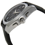 Emporio Armani Valente Chronograph Black Dial Black Leather Strap Watch For Men - AR1633