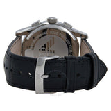 Emporio Armani Valente Chronograph Black Dial Black Leather Strap Watch For Men - AR1633