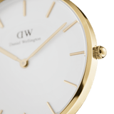 Daniel Wellington Classic Petite Evergold White Dial Gold Mesh Bracelet Watch For Women - DW00100350