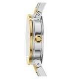 Tory Burch Reva Gold Dial Two Tone Steel Strap Watch for Women - TBW4027