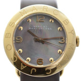 Marc Jacobs Amy Grey Dial Grey Leather Strap Watch for Women - MBM1287