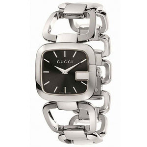 Gucci G Gucci Black Dial Silver Steel Strap Watch For Women - YA125407