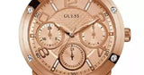 Guess Studio Rose Gold Dial Rose Gold Steel Strap Watch For Women - W0778L3