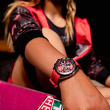 Tag Heuer Formula 1 Chronograph Red Dial Red Rubber Strap Watch for Men - CAZ101AN.FT8055