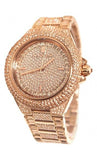 Michael Kors Camille Crystal Rose Gold Dial Rose Gold Steel Strap Watch for Women - MK5862