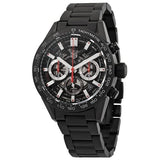Tag Heuer Carrera Automatic Chronograph Black Dial Black Steel Strap Watch for Men - CBG2090.BH0661