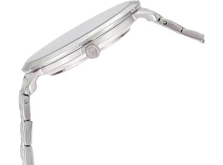 Emporio Armani Classic Quartz Black Dial Silver Steel Strap Watch For Men - AR11161