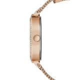 Guess Tapestry Diamonds Rose Gold Dial Rose Gold Mesh Bracelet Watch for Women - GW0354L3