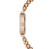 Guess Gala Diamonds Silver Dial Gold Steel Strap Watch for Women - GW0401L3