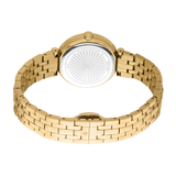 Just Cavalli Chiarezza Snake Core Red Dial Gold Steel Strap Watch for Women - RC5L078M0035