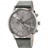Hugo Boss Architectural Grey Dial Grey Leather Strap Watch for Men - 1513570