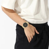 Hugo Boss Skytraveller Chronograph Black Dial Gold Steel Strap Watch for Men - 1514152