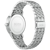Hugo Boss Officer Black Dial Silver Steel Strap Watch for Men - 1513614