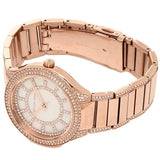 Michael Kors Kerry Mother of Pearl Dial Rose Gold Steel Strap Watch for Women - MK3313