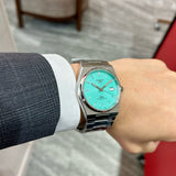 Tissot PRX Powermatic 80 Automatic Mint Green Dial Silver Steel Strap Watch for Men - T137.407.11.091.01