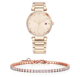 Tommy Hilfiger Lynn Quartz Rose Gold Dial Rose Gold Steel Strap Watch For Women - 1782237