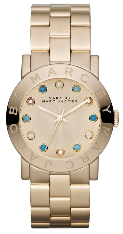 Marc Jacobs Amy Dexter Gold Dial Gold Steel Strap Watch for Women - MBM3215