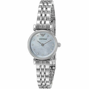 Emporio Armani Gianni Blue Dial Silver Steel Strap Watch For Women - AR1961