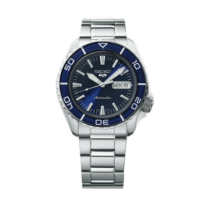 Seiko 5 Sports Automatic Blue Dial Silver Steel Strap Watch for Men - SRPK97K1