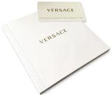 Versace V-Circle Silver Dial Brown Leather Strap Watch for Women - VBP03017
