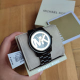 Michael Kors Runway Black Dial Black Steel Strap Watch for Women - MK6057