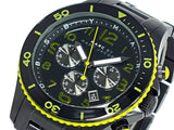 Marc Jacobs Rock Chronograph Black Dial Black Steel Strap Watch for Men - MBM5026