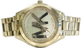 Michael Kors Slim Runway Gold Dial Gold Steel Strap Watch for Women - MK3477