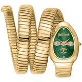Just Cavalli Cosenza Green Dial Gold Steel Strap Watch for Women - JC1L232M0035