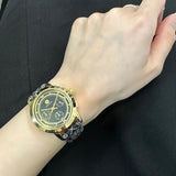 Tory Burch The Miller Chronograph Blue Dial Blue Jacquard Strap Watch for Women - TBW1038