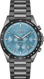 Hugo Boss Strike Chronograph Blue Dial Black Steel Strap Watch for Men - 1514242