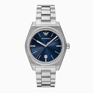 Emporio Armani Frederico Analog Blue Dial Silver Steel Strap Watch for Men - AR11620