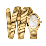 Just Cavalli Classico Lungo White Dial Gold Steel Strap Watch for Women - JC1L248M0025