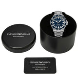 Emporio Armani Sea Explorer Blue Dial Silver Steel Strap Watch for Men - AR60087