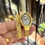 Just Cavalli Novara Silver Dial Gold Steel Strap Watch for Women - JC1L264M0025