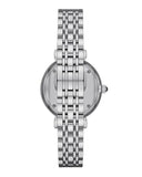 Emporio Armani Gianni T-Bar Blue Dial Silver Steel Strap Watch for Women - AR11627