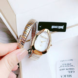 Just Cavalli Serpente Metallica Mother of Pearl Dial Two Tone Steel Strap Watch for Women - JC1L208M0065