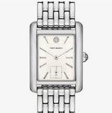 Tory Burch Eleanor White Dial Silver Steel Strap Watch for Women - TBW1069