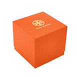 Tory Burch Oval White Dial Two Tone Steel Strap Watch for Women - TBW6033