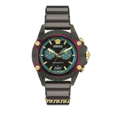 Versace Icon Active Chronograph Black Dial Black Siliconen Strap Unisex Watch - VE8P00224