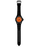 Emporio Armani World Explorer Orange Dial Black Silicone Strap Watch for Men - AR11684