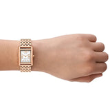 Tory Burch Eleanor Mother of Pearl White Dial Rose Gold Steel Strap Watch for Women - TBW1079