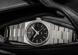 Tissot PRX Quartz Diamonds Black Dial Silver Steel Strap Watch for Women - T137.010.11.056.00