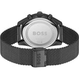 Hugo Boss Skytraveller Chronograph Black Dial Black Mesh Strap Watch for Men - 1514150